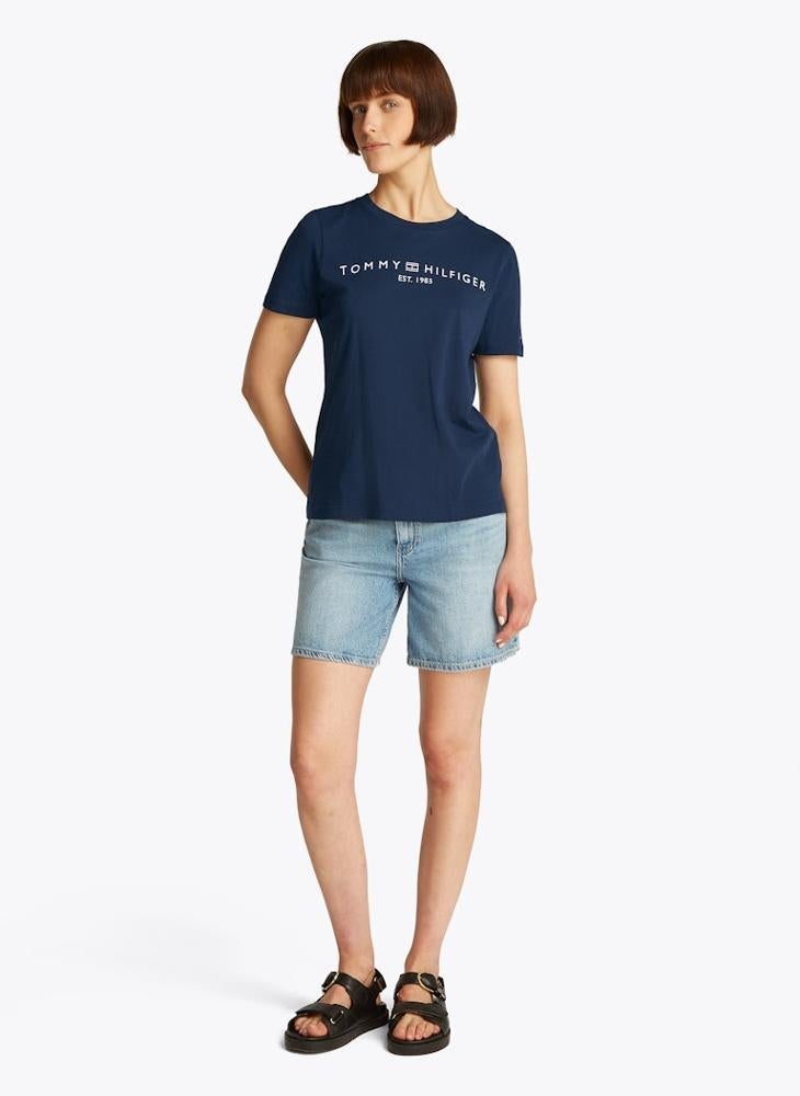 تومي هيلفيغر تيشيرت بياقة دائرية برسومات - Image 4